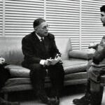 Ernesto Che Guevara rencontré avec Simone de Beauvoir et Jean Paul Sartre, à Cuba. 1960
